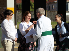Teachers receive their Patrician Cross