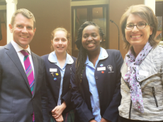 Premier Mike Baird, Krystal, Beverley and Mrs Venhuizen