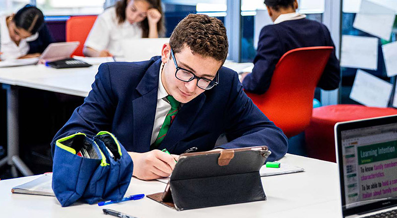 Delany Catholic College Granville students studying in class