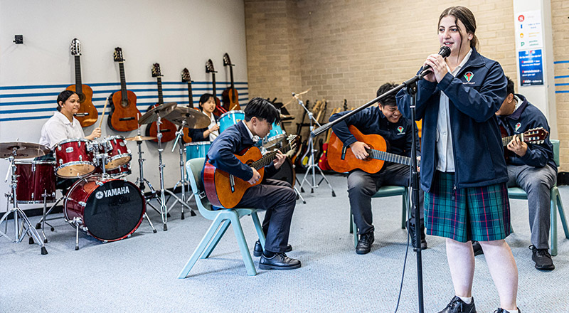 Music rehearsal space at Delany Catholic College Granville
