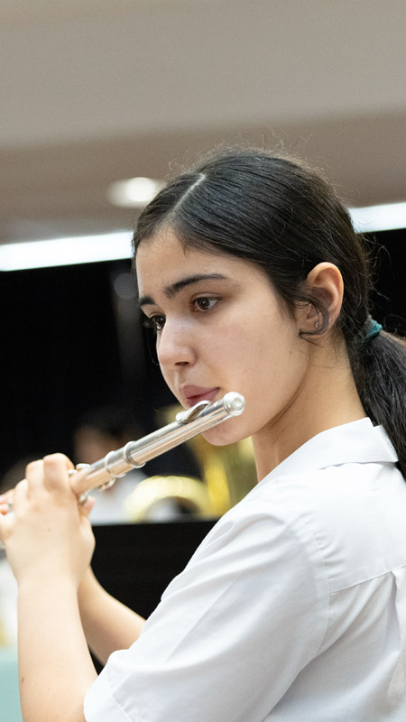 Delany College Granville Student playing flute