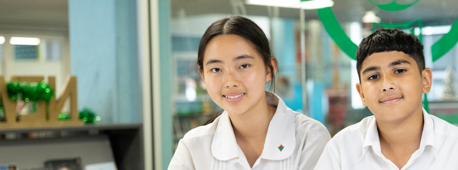 Delany College Granville students studying in school library