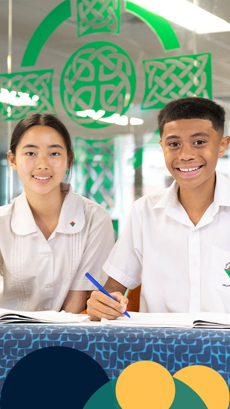 Delany College Granville students studying in school library