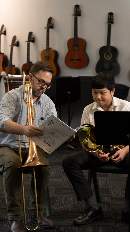 Delany Granville students in music class