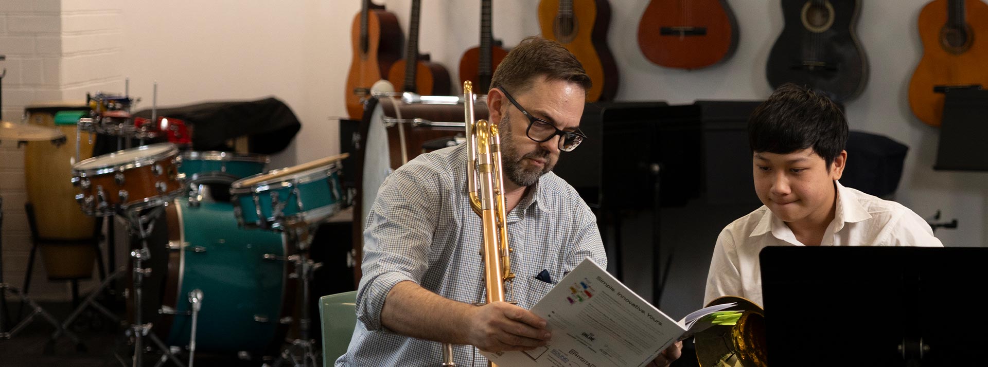 Delany Granville students in music class