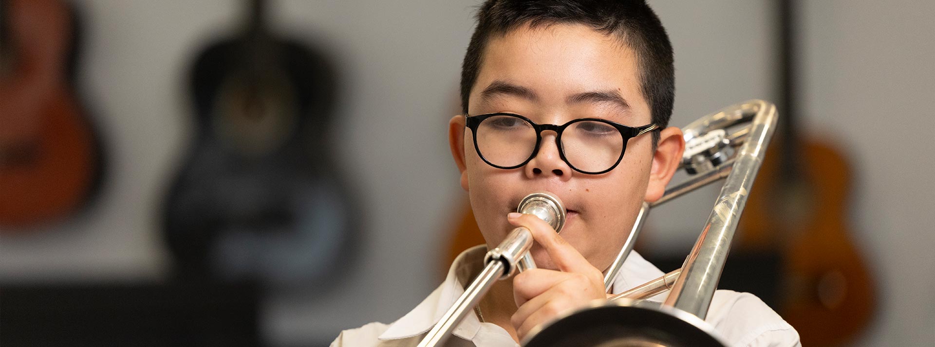 Delany College Granville Student playing trumpet