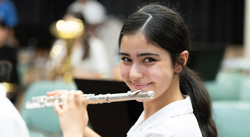 Delany Granville students in music class