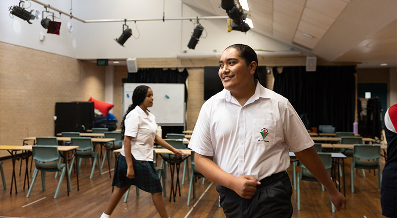Delany Granville students in empty exam room