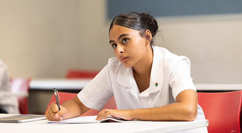 Delany Granville student studying