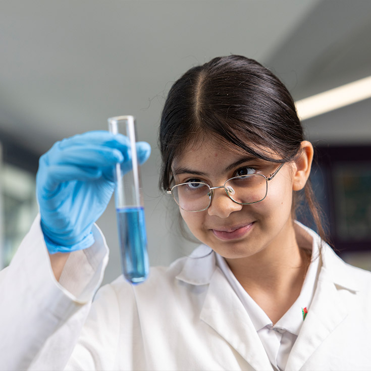 Science students in Delany Granville lab